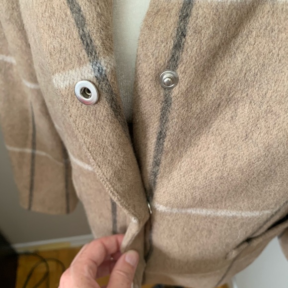 ZARA BASIC |  Beautiful Beige Plaid Blazer Coat - Picture 5 of 8